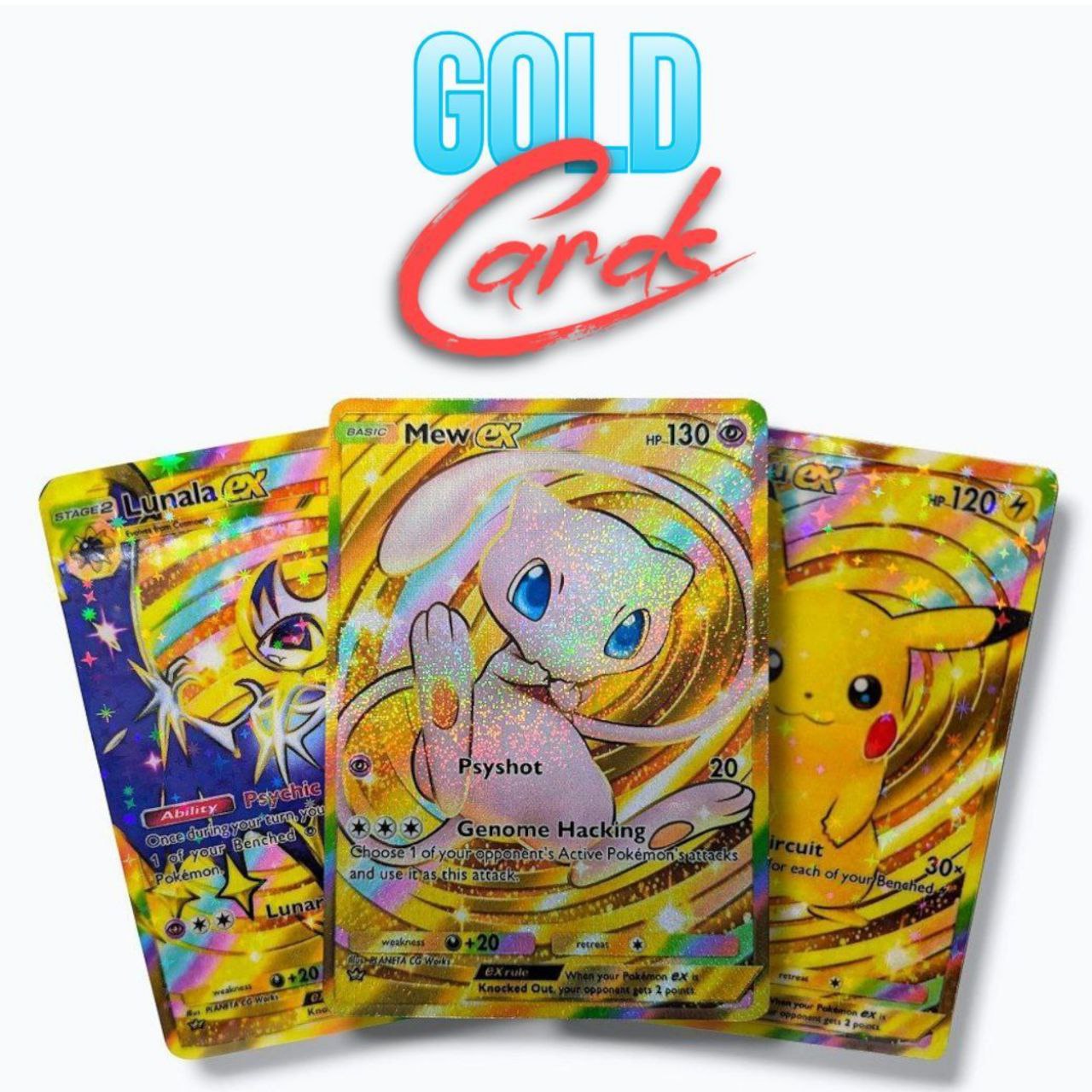 1x Pokemon Pocket Cards Lot - Custom made cards with foil
